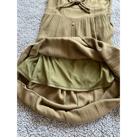 Beceel Large Green Spaghetti Strap Bow Midi Dress. - Picture 6 of 9